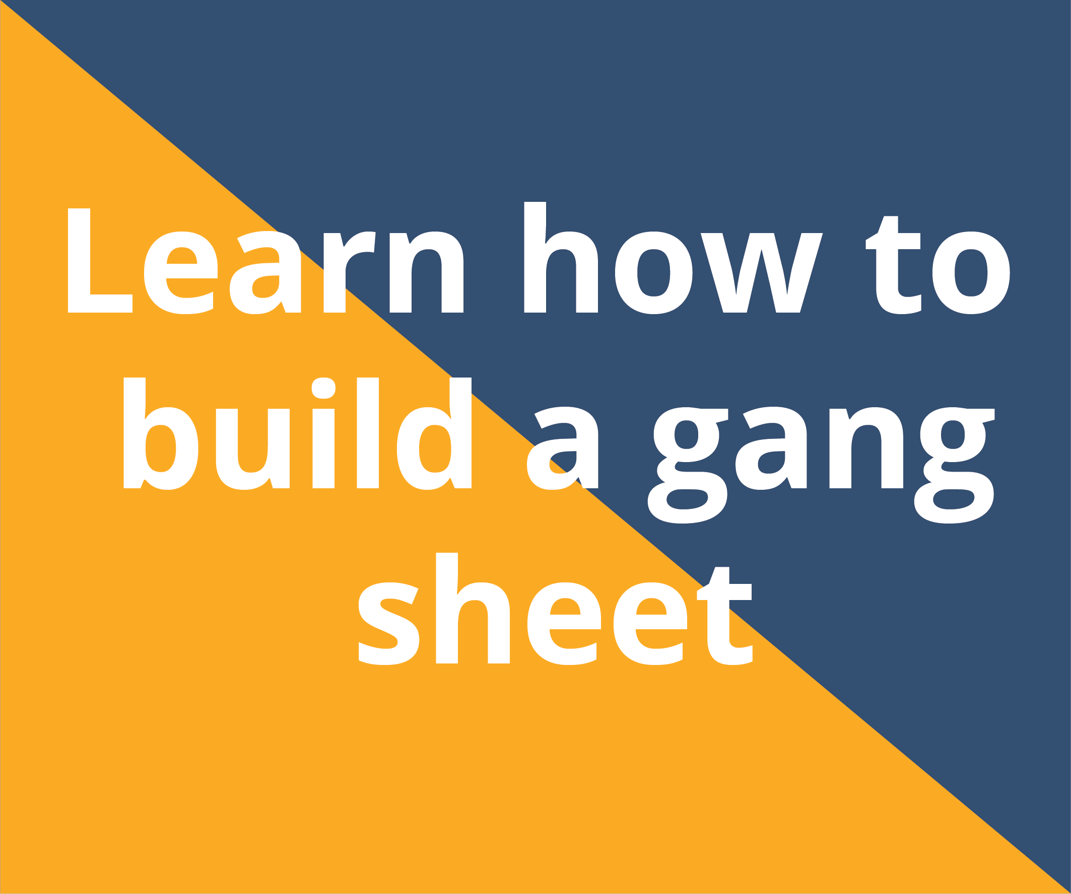 Load video: Tutorial on building gangsheet